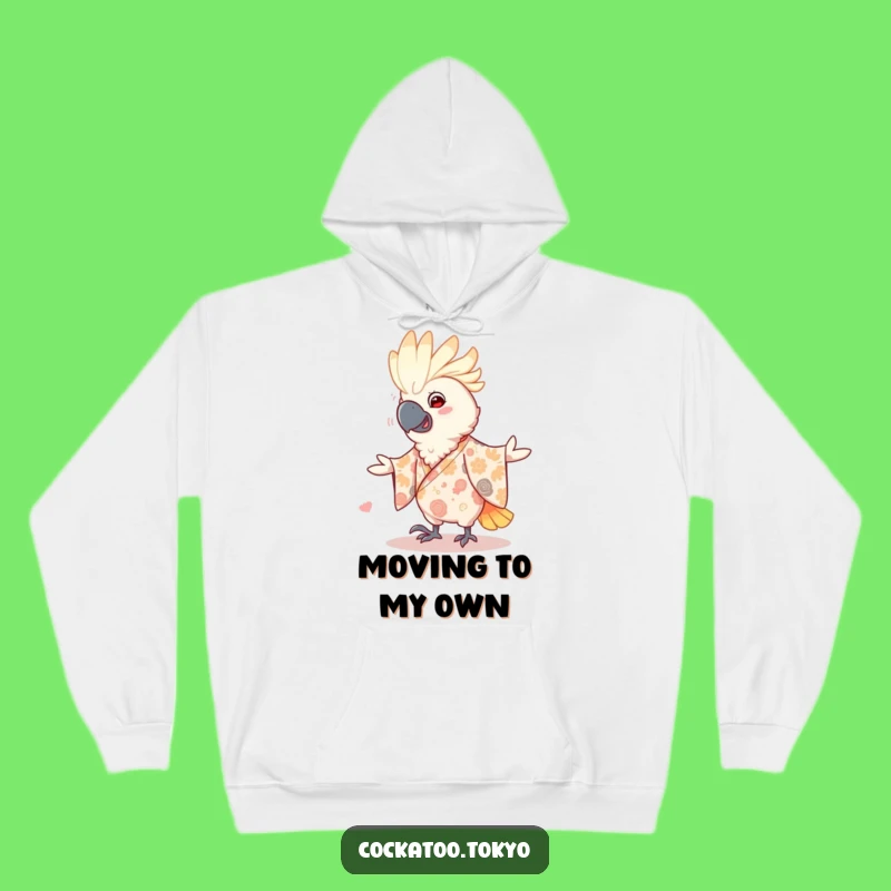 Funny Dancing Cockatoo Hoodie: Patterned Kimono Comfort, Cozy & Playful Bird Apparel, Perfect Funny Gift