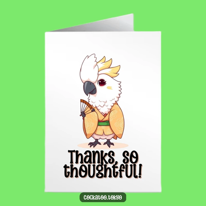 Funny Free Printable Thank You Card: Peek-a-Boo Cockatoo - Hilarious Gratitude!