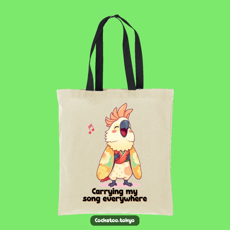 Funny Cockatoo Tote Bag: Vibrant Kimono Singer, Stylish & Hilarious Bird Accessory, Perfect Funny Gift