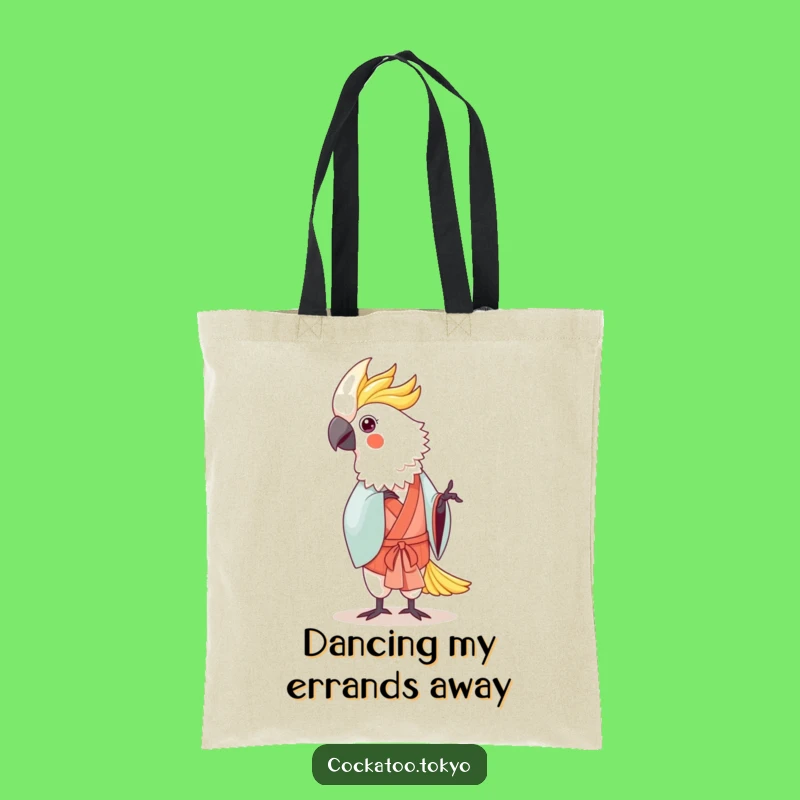 Funny Kawaii Cockatoo Dance Tote Bag: Elegant & Traditional Accessory